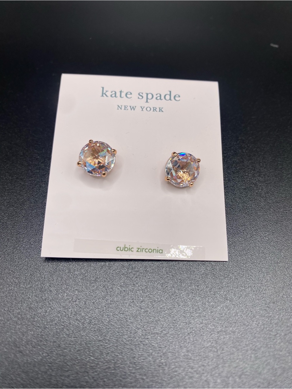 kate spade Aurora Crystal Stud Earrings - Rose Gold and Iridescent